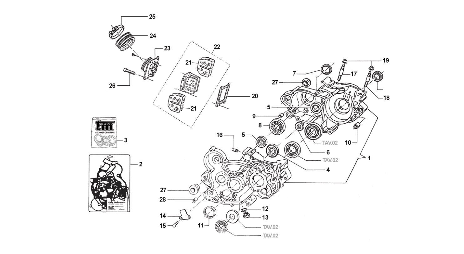 2T 125 EN/MX DE 2008 A 2011 - MOTOR - CÁRTER